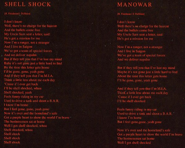 Manowar – Shell Shock Lyrics